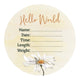 Personalised Daisy Wooden Birth Announcement Disc – Baby Keepsake & Nursery Decor