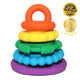 Rainbow stacker teether toy