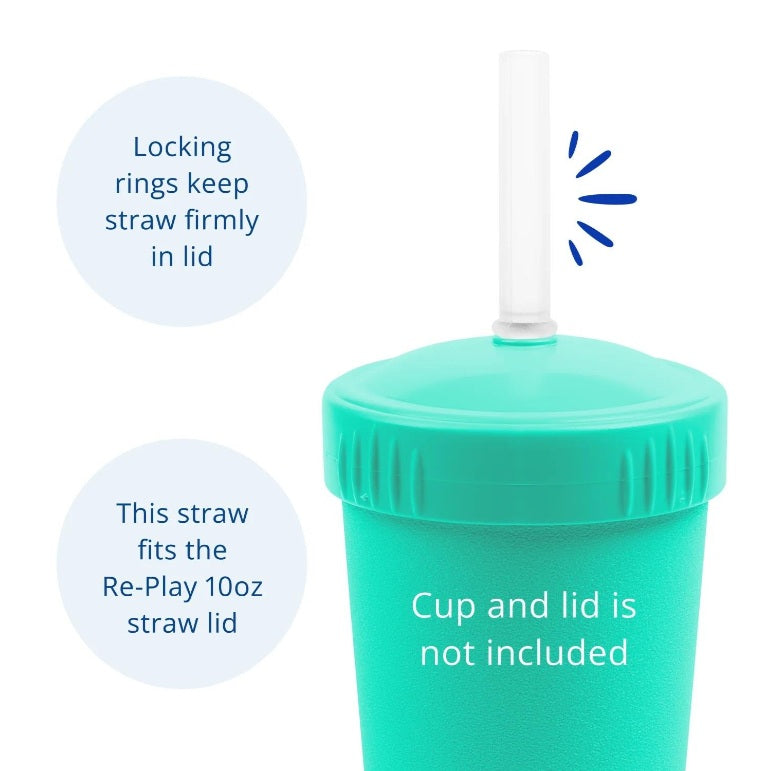 RePlay No Pull-Out Silicone Straw – BPA-Free Kids Cup Straw – Two ...