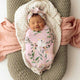 Cockatoo organic snuggle swaddle & topknot set