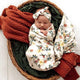 Festive Berry organic muslin wrap