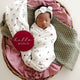 Ladybug baby jersey wrap & topknot set