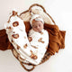 Lion baby jersey wrap & beanie set