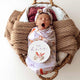 Major Mitchell organic snuggle swaddle & topknot set