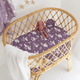 Midnight swan organic bassinet sheet / change pad cover