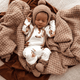Fawn merino wool bonnet & booties