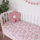 Cherry blossom organic fitted cot sheet