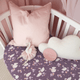 Midnight swan organic fitted cot sheet