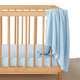 Baby blue diamond knit organic baby blanket