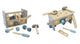 Wooden 2-in-1 toolbox and tool bench - pretend play construction set