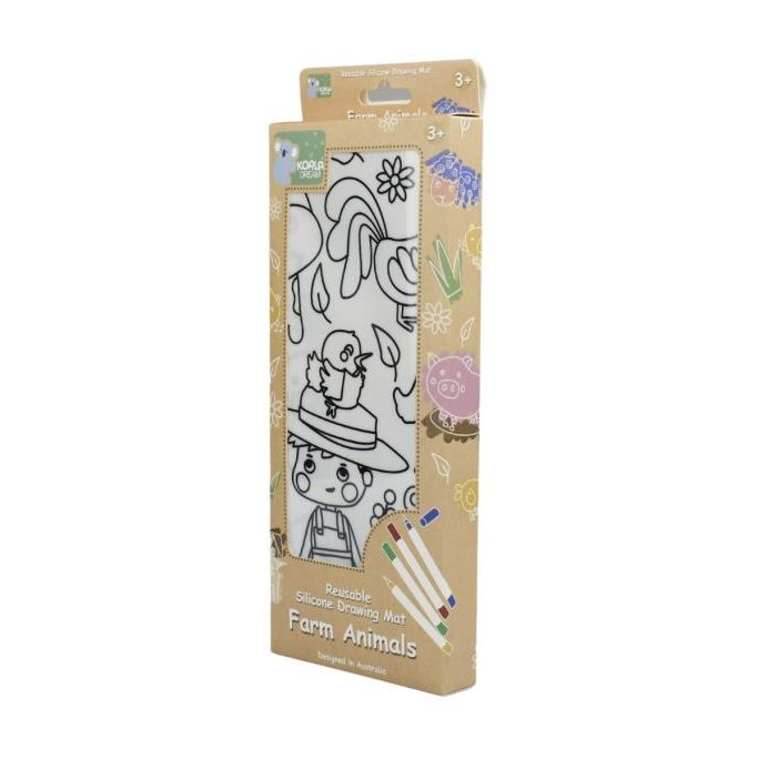 Reusable silicone drawing mat - farm animals – Two Little Finches