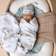 Kittens organic jersey wrap & beanie set