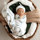 Turtle organic jersey wrap & beanie set