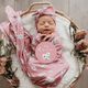 Daisy organic jersey wrap & topknot set