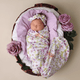 Isla organic jersey wrap & topknot set