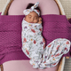 Meadow organic jersey wrap & topknot set