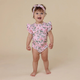 Pink wattle short sleeve organic bodysuit