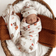 Gnomes organic jersey wrap & beanie set
