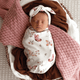 Butterfly organic snuggle swaddle & topknot set