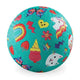 7 inch playground ball - smiley (aqua)