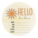 Hello I’m Here Sun Wooden Birth Announcement Disc – Baby Keepsake & Photo Prop