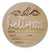 Timber Tinkers Hello World dinosaur wooden birth announcement disc with engraved dinos