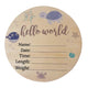 Sea Animals Wooden Birth Announcement Disc – Baby Keepsake & Photo Prop