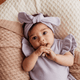 Jacaranda ribbed organic topknot