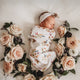 Boho Posy snuggle swaddle & topknot set