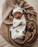 Fox snuggle swaddle & beanie set