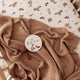 Hazelnut diamond knit baby blanket