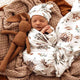 Koala baby jersey wrap & beanie set
