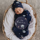 Milky Way snuggle swaddle & beanie set