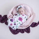 Peony Bloom snuggle swaddle & topknot set