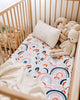 Rainbow baby fitted cot sheet