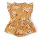 Golden flower organic cotton dress
