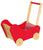 Red wooden doll buggy - Two Little Finches