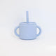 Silicone sippy cup with handles - blue