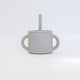 Silicone sippy cup with handles - grey