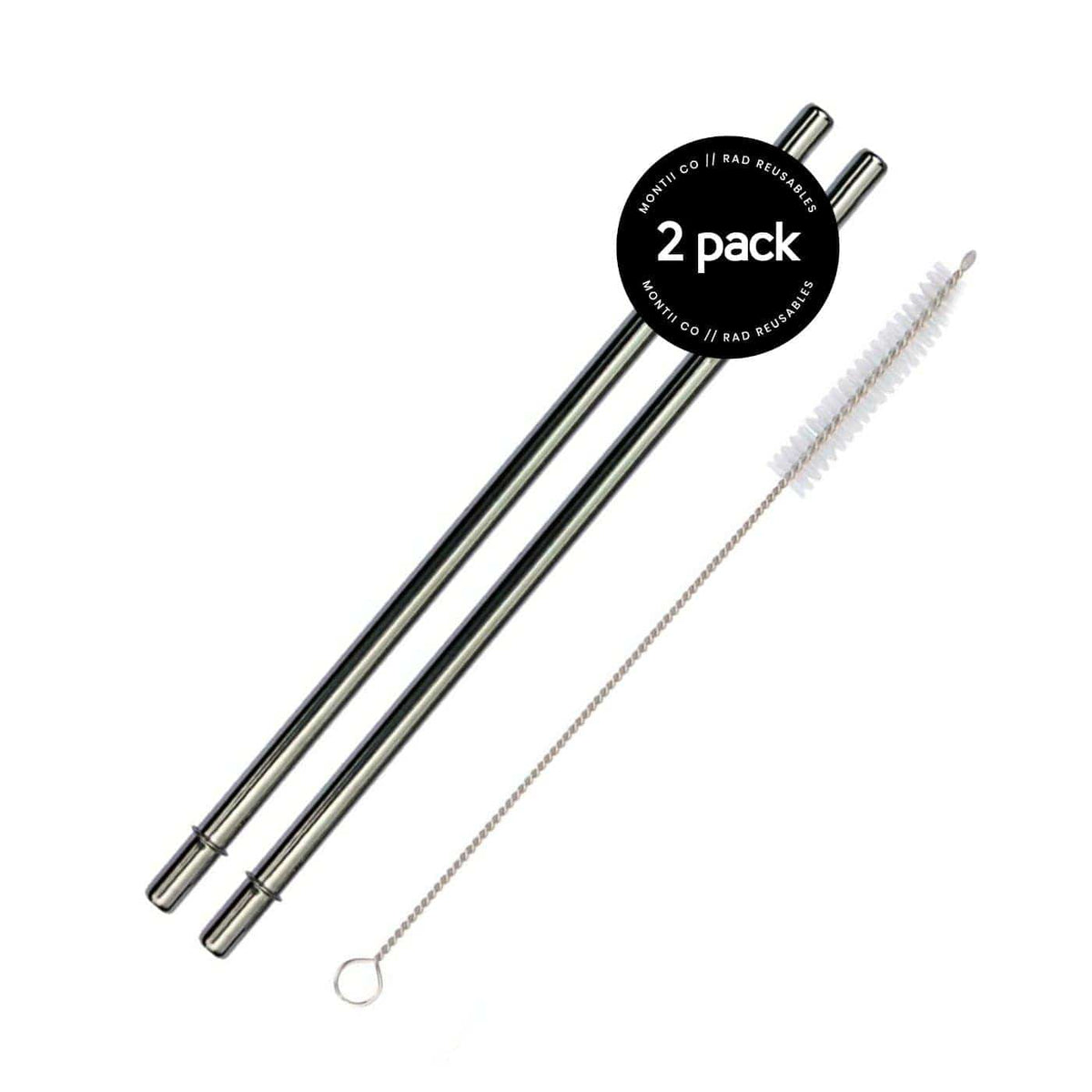 MontiiCo stainless steel straw set - original – Two Little Finches