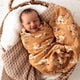 Golden flower organic muslin wrap