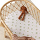Green palm fitted bassinet sheet / change pad cover