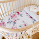 Lilac skies fitted bassinet sheet / change pad cover