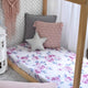 Lilac skies fitted cot sheet