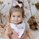 Dribble bib - rosebud