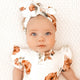 Rosebud topknot headband