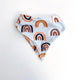 Dribble bib - sunset rainbow