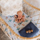 Whale fitted bassinet sheet / change pad cover